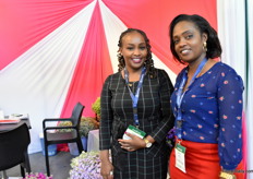 The two sisters from Ranges Farm Diana Ngendo and Connie Munee promoted their summer flowers in this exhibition.